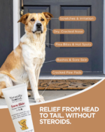 Healing Cream for Dogs with Dry, Irritated & Pele com coceira | Fast-Absorbing Pet Skin Relief | 2 onças