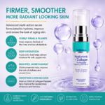 Hyaluronic Acid Face Serum with Collagen Peptides & 5% Niacinamide – Anti-Aging Serum for Fine Lines, Wrinkles & Firmness 1 oz - Image 2