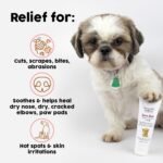 Healing Cream for Dogs with Dry, Irritated & Pele com coceira | Fast-Absorbing Pet Skin Relief | 2 onças - Image 2
