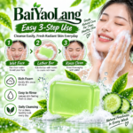 BaiYaoLang Cucumber & Green Tea Cleansing Bar - Image 3