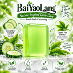 BaiYaoLang Cucumber & Green Tea Cleansing Bar - Image 4